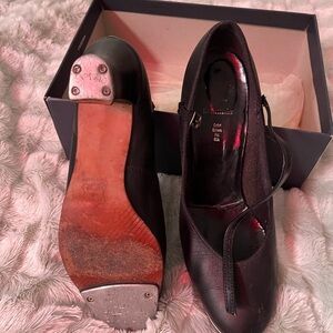 Capezio Black Tap Dance Heels with Teletone taps